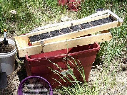 My first recirculating sluice box.