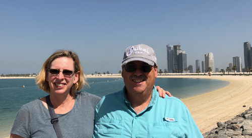 A lovely beach on the Persion Gulf in Dubai.