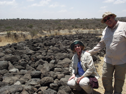 3.7 million year old footprints at Laetoli.