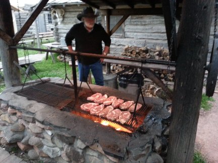 Cooking Steaks.