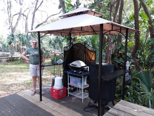 A new mini gazebo for the back deck.