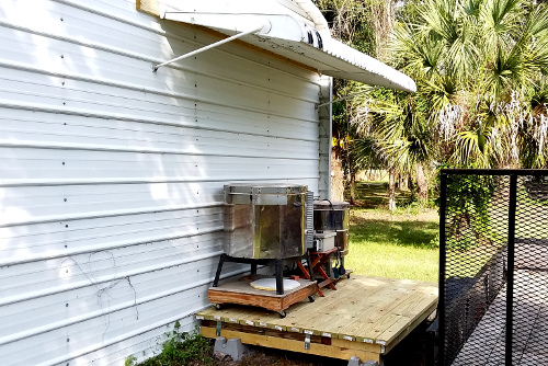 The kilns have been installed on the new deck.