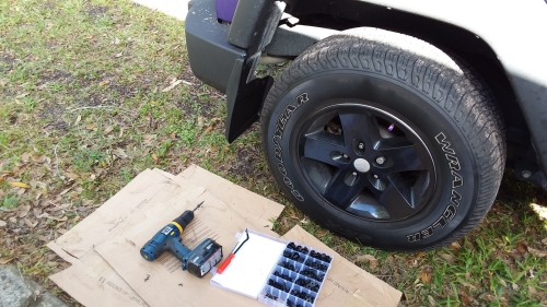 New mud flaps for the Jeep.