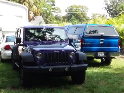 Our clean cars after the storm.