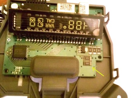 The problem resistors on the circuit board.