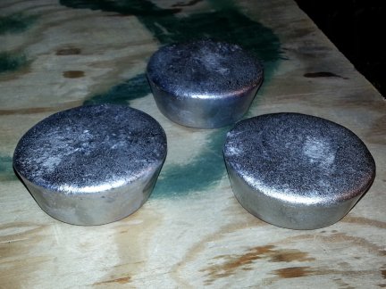 Ingots of aluminum.