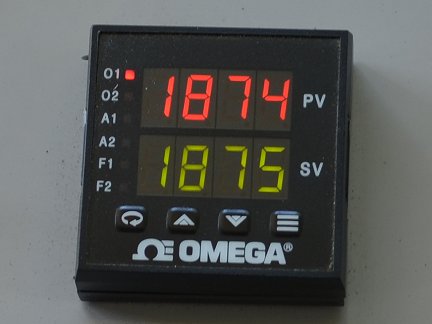 The Omega ramp/soak controller.