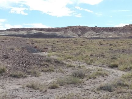 A view of the badlands in Arizona