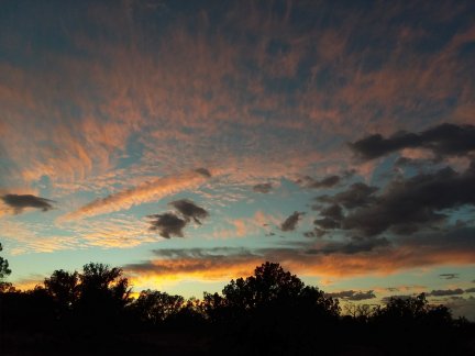 A colorful cloudy sunset.