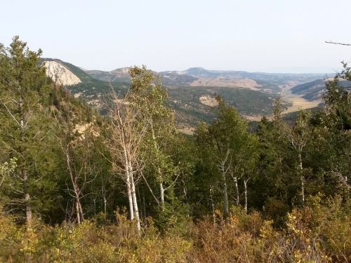 A photo taken from high up at Douglas Pass in Colorado.