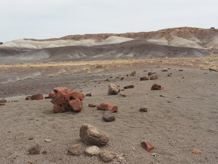 A view of the badlands.