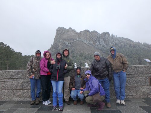 Mt. Rushmore in the snow..