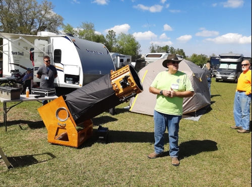 Me standing beside my big telescope.