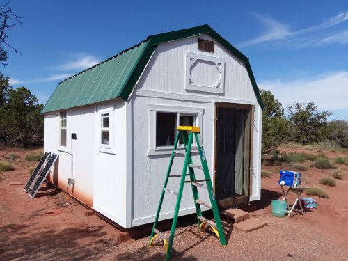 The painted cabin.