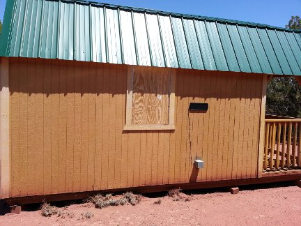 Arriving at my cabin in Arizona.