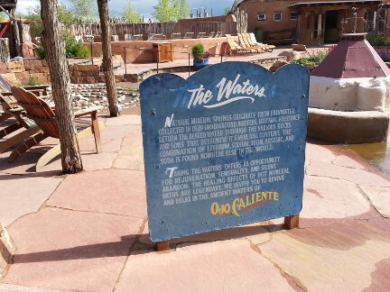 At Ojo Caliente Hot Springs and Spa in New Mexico.