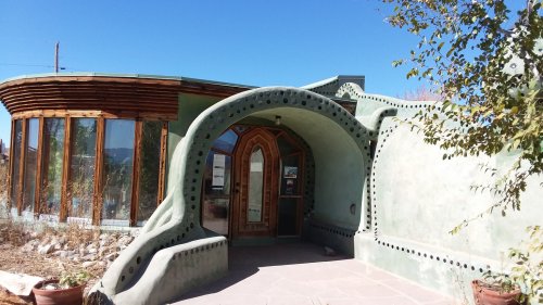 Visiting an Earthship.