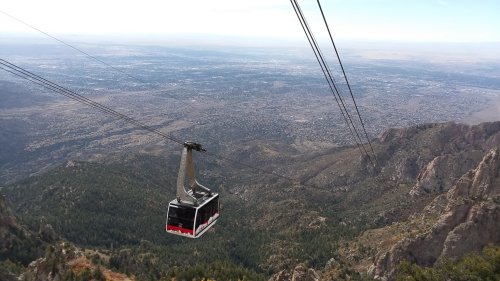 The Sandia Crest Tramway.