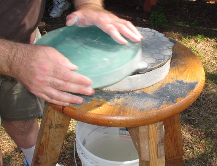 Grinding my 10 inch mirror blank.