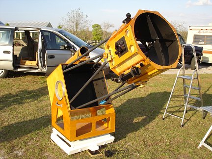 Another view of the big Dob on its equatorial platform