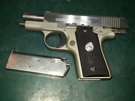 Alan's 380 Colt Mustang Pocketlight semi-automatic pistol.