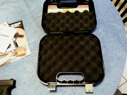 The Glock 19 hard case.