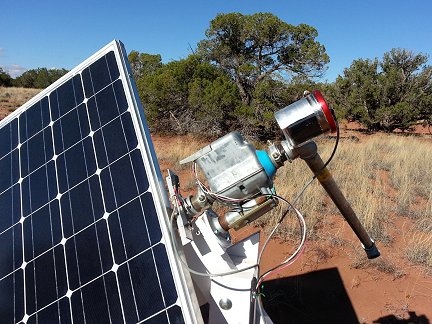 The new sun tracker sensor head installed and operating.