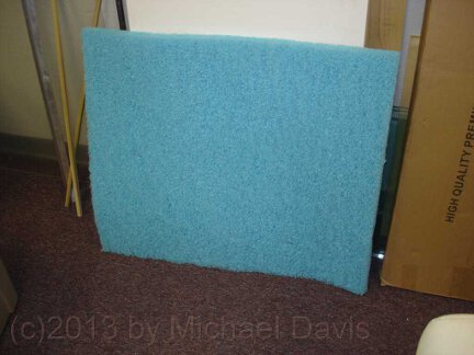 An evaporative cooler pad.